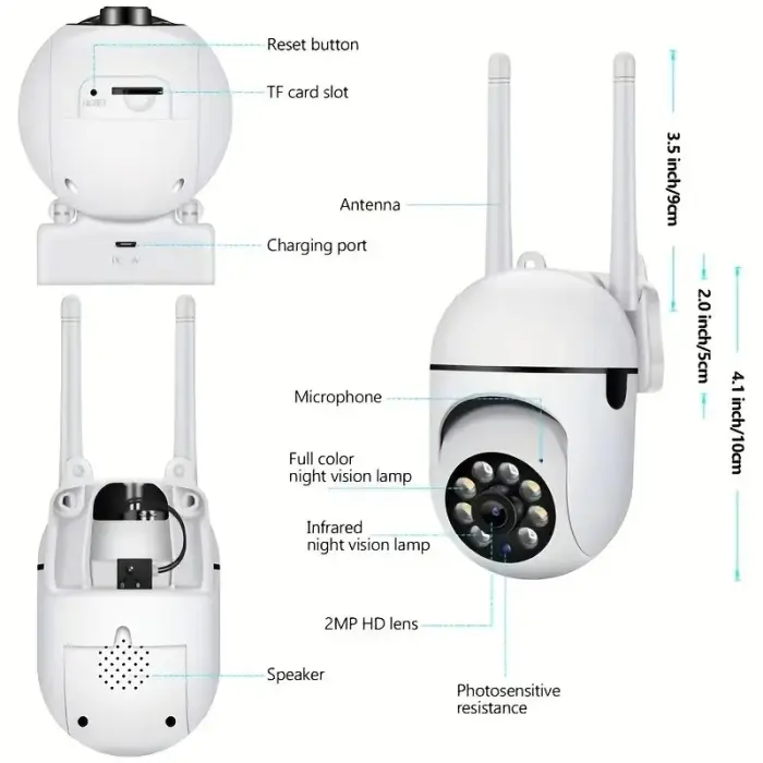 1080P HD Security Camera with Night Vision & Two-Way Audio - Image 5