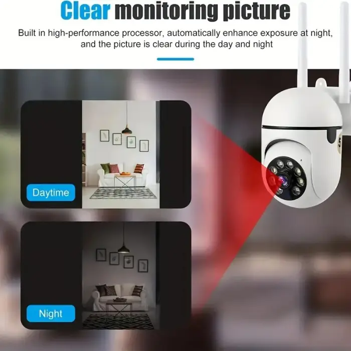 1080P HD Security Camera with Night Vision & Two-Way Audio - Image 2