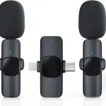 2 Pack Wireless Lavalier Microphone for iPhone/Android