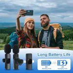 2 Pack Wireless Lavalier Microphone for iPhone/Android - Image 4