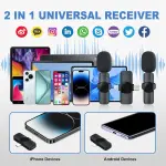 2 Pack Wireless Lavalier Microphone for iPhone/Android - Image 2
