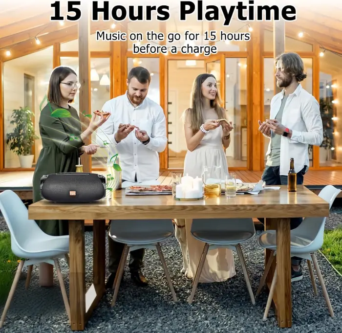 Waterproof Bluetooth Speaker - Perfect for Outdoor Fun & Parties - Image 3