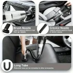 6KPa High-Power Car Vacuum Cleaner | Strong Suction Wet/Dry Use 🔥 Low-Noise | Washable Filter + Extended Cord + Multi-Attachments - Image 9