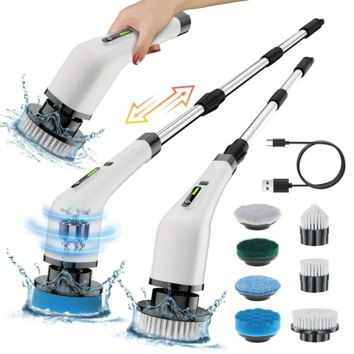 2025 Multifunctional 7-in-1 Electric Cleaning Brush with Long Handle - Image 8