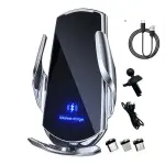 15W Wireless Car Charger with Auto Clamping Phone Mount