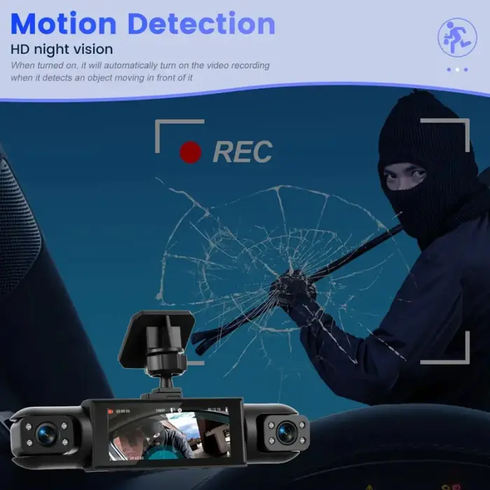 360° 1080P Dash Cam with Night Vision & Motion Detection - Image 8