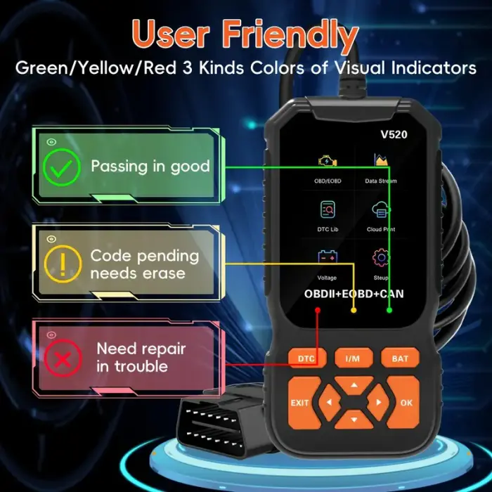 PRO OBD2 Scanner - Advanced Car Diagnostic Tool w/ Color Screen! 🔧 - Image 9