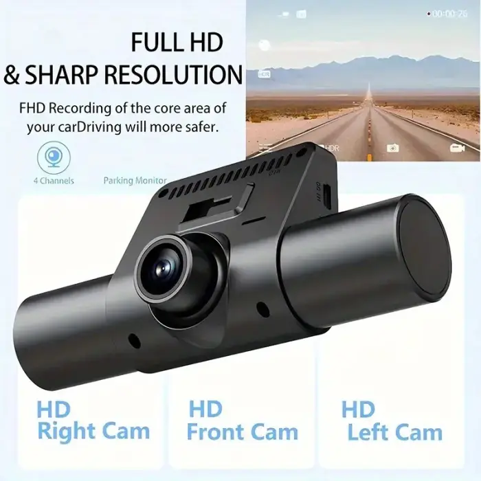 High-Def 1080P Dashboard Cameras with 32G Card & Gravity Sensor - Image 2