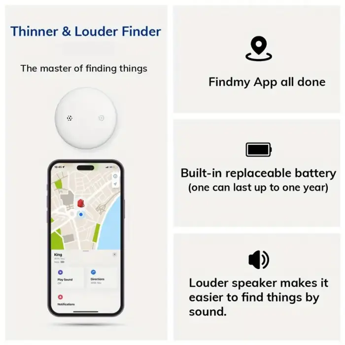 Smart Air Tracker for iOS (2-Pack) | Find My Compatible | Precision Finding + 1-Year Battery 🔋 - Image 5