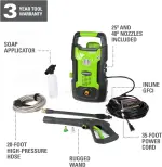 Greenworks 1500 PSI 1.2 GPM Upright Hand-Carry Pressure Washer - Image 4