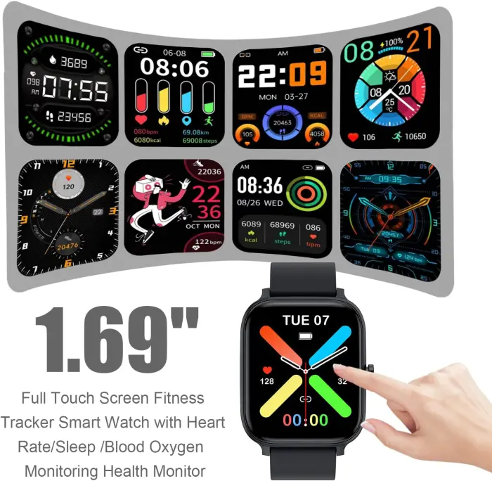 IP68 Waterproof Smart Watch - 1.83" Touch Screen, Fitness Tracker - Image 3