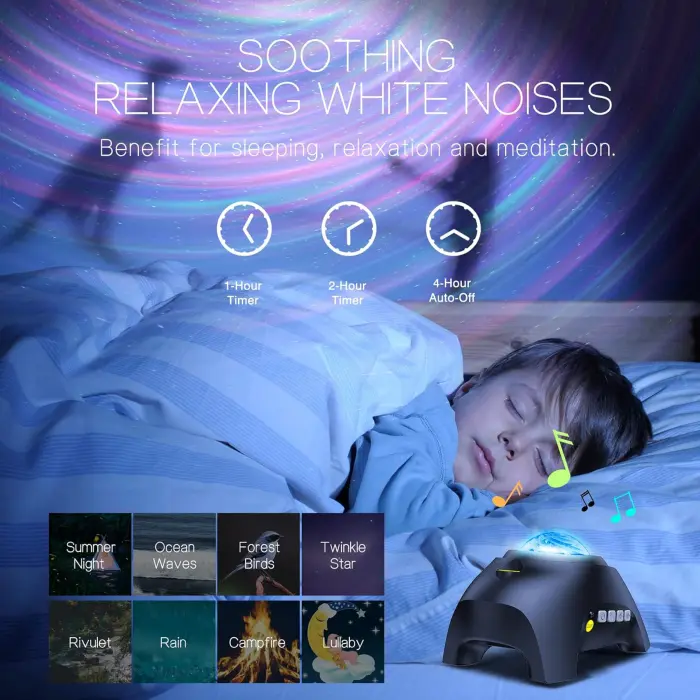 Northern Galaxy LED Aurora Projector with Remote & Bluetooth Speaker - Image 6