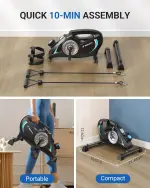 Quiet Magnetic Under Desk Bike Pedal Exerciser with App & Mat - Image 7