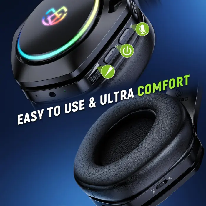 Wireless Gaming Headset - 7.1 Surround Sound, 40H Battery - Image 6