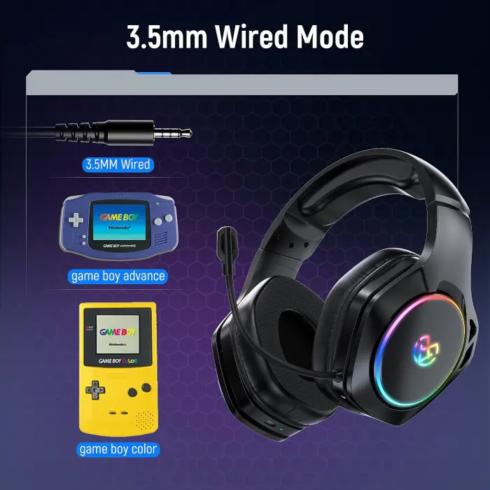 Wireless Gaming Headset - 7.1 Surround Sound, 40H Battery - Image 9