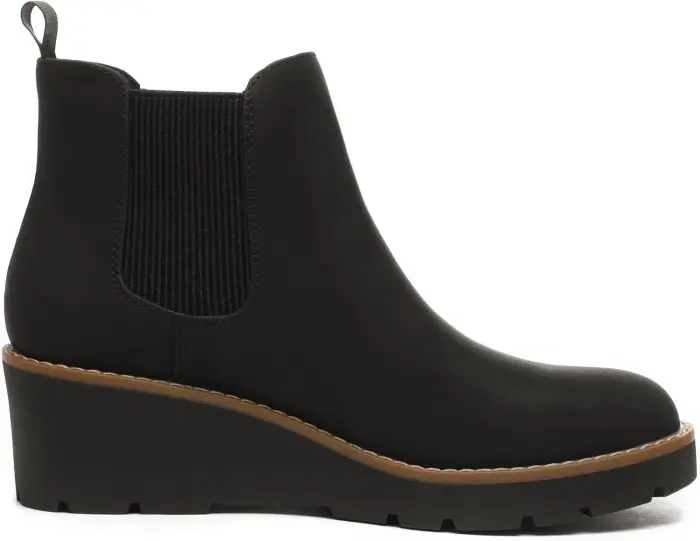 Athlefit Women's Chelsea Wedge Boots - Slip-On Ankle Booties - Image 3