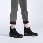 Athlefit Women's Chelsea Wedge Boots - Slip-On Ankle Booties - Image 8