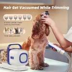 Dog Grooming Kit with Vacuum – 15000Pa Clipper & Low Noise Brush