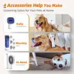 Dog Grooming Kit with Vacuum – 15000Pa Clipper & Low Noise Brush - Image 6