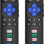 2 Pack Replacement Remote Controls for Roku TV, Compatible with TCL/Hisense