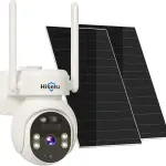 Hiseeu 4MP Wireless Solar Security Camera with 360° PTZ & Night Vision