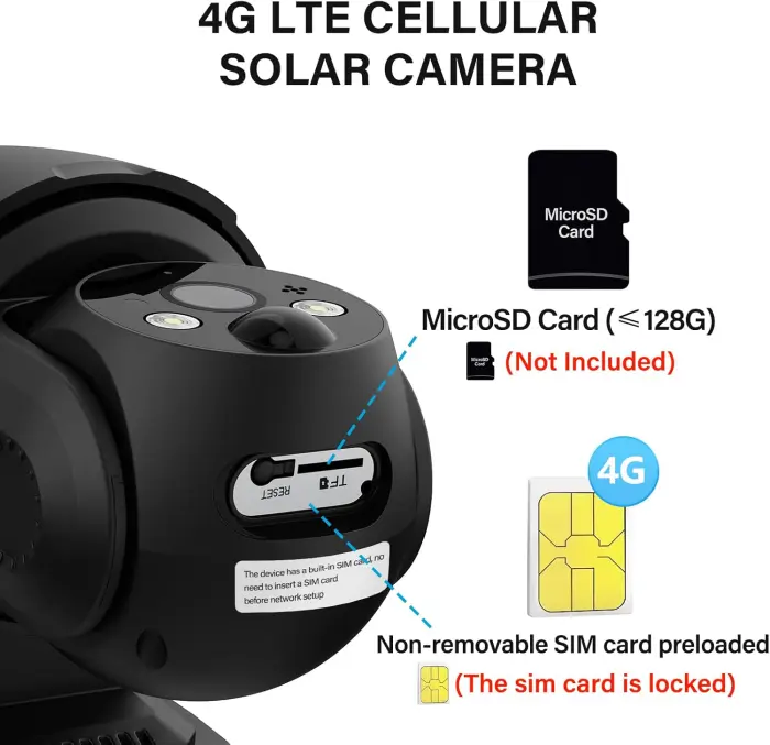 Jennov 4G LTE Solar Security Camera, 2K Night Vision, Wireless - Image 7