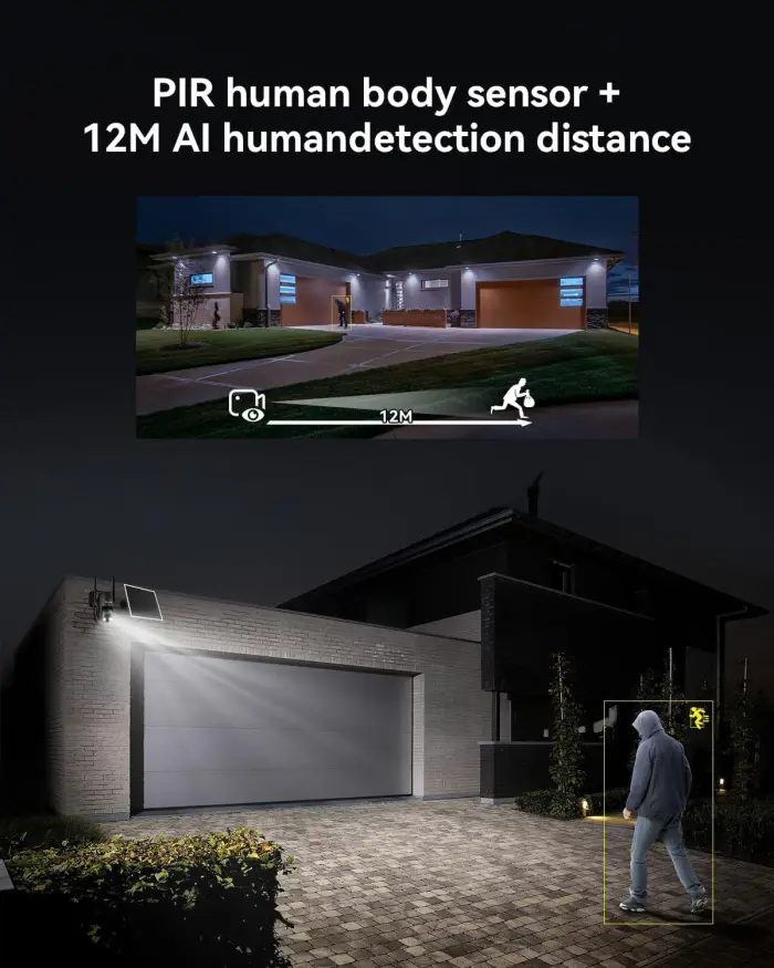 Jennov 4G LTE Solar Security Camera, 2K Night Vision, Wireless - Image 10