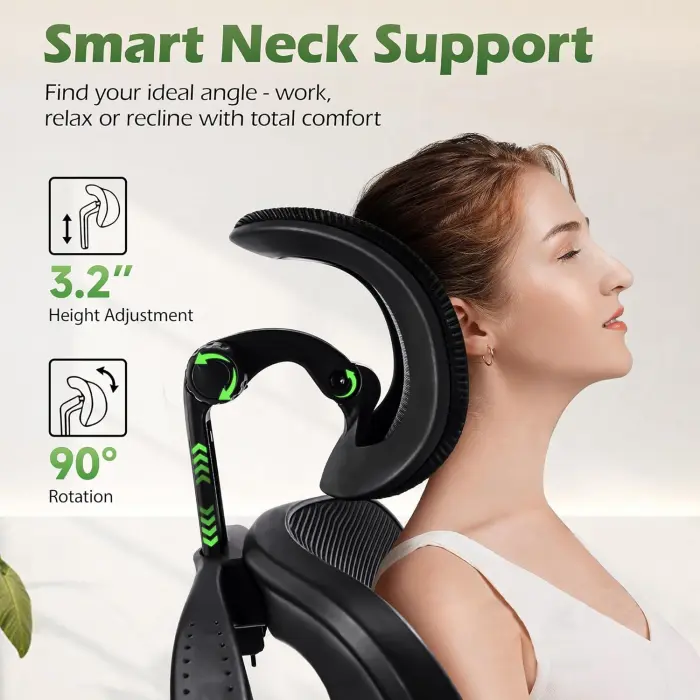 Ergonomic High Back Mesh Office Chair with Lumbar Support & Headrest - Image 4