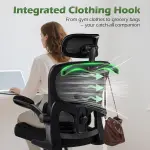 Ergonomic High Back Mesh Office Chair with Lumbar Support & Headrest - Image 10