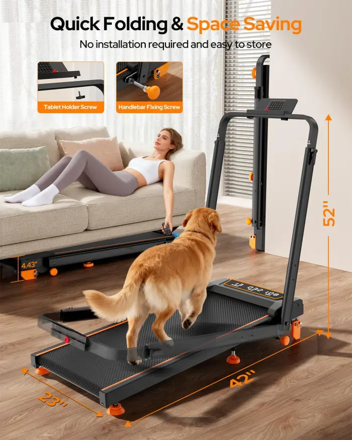 4-in-1 Folding Treadmill with 12% Incline & 350LBS Capacity - Image 6