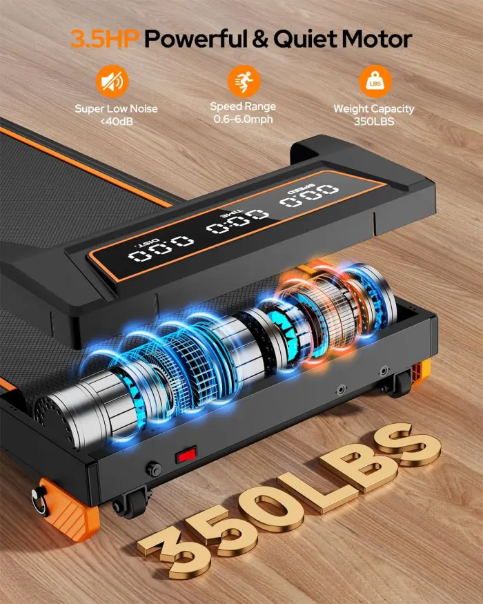 4-in-1 Folding Treadmill with 12% Incline & 350LBS Capacity - Image 9