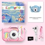 Goopow Kids Camera Toys for 3-8 Year Old Girls Boys,Children Digital Video Camcorder Camera with Cartoon Soft Cover, Best Chritmas Birthday Festival Gift for Kids - 32G SD Card Included - Image 2