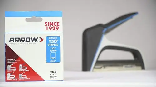 Arrow 508 Heavy Duty T50 1/2-Inch Leg Length, 3/8-Inch Crown, Staples for Upholstery, Construction, Furniture, Crafts, 1250 Count(Pack of 1) - Image 2