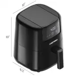 CHEFMAN 2 Qt Mini Air Fryer – Digital Space-Saving Compact Air Fryer with Nonstick and Dishwasher Safe Basket, Quick & Easy Meals in Minutes, Features Digital Timer and Shake Reminder – Black - Image 2