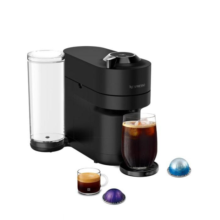 41B31DZ79tL Nespresso Vertuo Pop+ Coffee and Espresso Maker by De'Longhi, Black Matte with Dark Chrome - Image 1