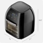 CHEFMAN Multifunctional Digital Air Fryer+ Rotisserie, Dehydrator, Convection Oven, 17 Touch Screen Presets Fry, Roast, Dehydrate, Bake, XL 10L Family Size, Auto Shutoff, Large Easy-View Window, Black - Image 2