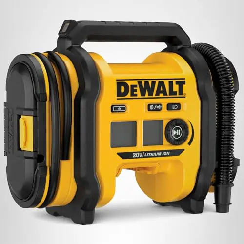 DEWALT Tire Inflator Portable Air Compressor 20V MAX, Car Air Pump with Automatic Shut Off, LED Light, Tool Only (DCC020IB) - Image 2