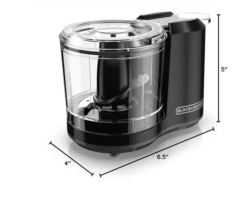 BLACK+DECKER 1.5-Cup Electric Food Chopper, One Touch Pulse, 150W Motor, Stay-Sharp Blade, Dishwasher Safe - Image 2