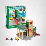 BRIO World Parking Garage - 7-Piece Wooden Toy Garage with 2 Cars, 1 Transporter Wagon, and Wooden Ramp Tracks - Works with All BRIO Train Sets - FSC-Certified - Sparks Creativity & Fun - Ages 3 & Up - Image 2