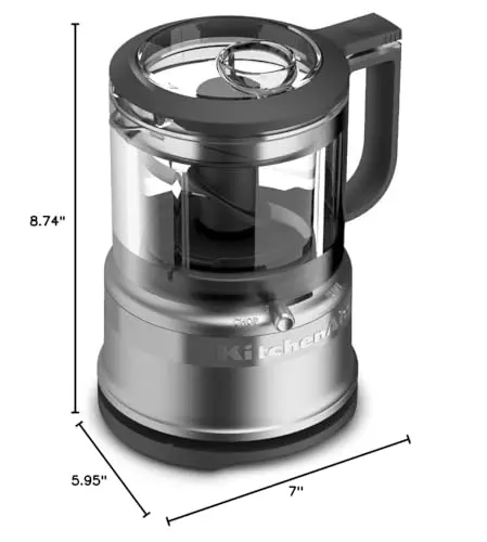 KitchenAid 3.5 Cup Food Chopper KFC3516CU, Contour Silver - Image 3