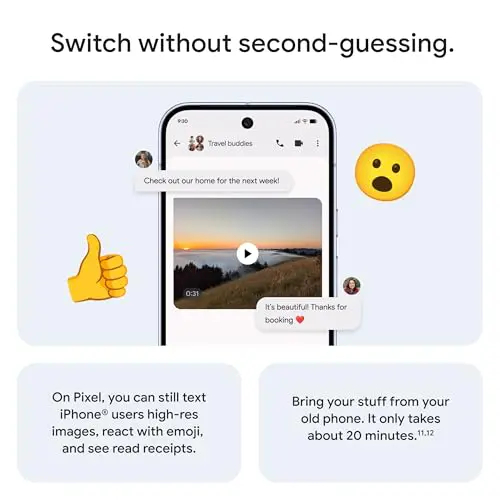 Google Pixel 10 Pro XL - Unlocked Android Smartphone - Gemini AI Assistant, Triple Rear Camera System, Fast-Charging 24+ Hour Battery, and 6.8" Super Actua Display - Jade - 256 GB (2025 Model) - Image 8