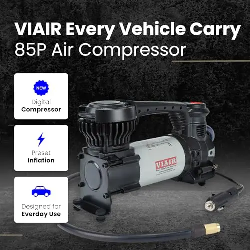 VIAIR Digital EVC85P - Portable Air Compressor Tire Inflator for Car, SUV & Truck | Preset Automatic Shut Off Feature | 12V Road Tire Pump Air Compressor 60 PSI - Image 7