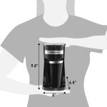 Elite Gourmet EHC114 Personal Single-Serve Compact Coffee Maker Brewer Includes 14Oz. Thermal Travel Mug with Stainless Steel Interior, Compatible with Coffee Grounds, Reusable Filter, Black - Image 2