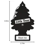 LITTLE TREES Car Air Freshener | Hanging Tree Provides Long Lasting Scent for Auto and Home | Black Ice, 24 Air Fresheners - Image 4