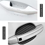 4PCS Sticker, Carbon Fiber Anti-Scratches Car Door Cup Protector, Non-Marking Auto Door Handle Protective Film, Universal for Most Car Handles (Black/4PCS) - Image 2