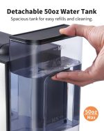 KIDISLE Hot & Iced Coffee Maker with Bold Setting, Single Serve Coffee Maker for K Cup and Grounds, 6-14 Oz Brew Sizes, 50 Oz Removable Water Tank, One Cup Coffee Machine with Reusable Filter, Black - Image 4