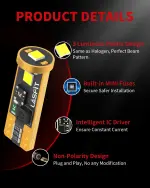 LASFIT 194 LED Bulb for License Plate Bulb White Bright,T10 168 LED Bulbs Canbus Error Free, 400LM 6000K 192 2825 W5W for Dome Map Trunk Cargo Lights (2-Pack) - Image 2