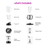 Magic Bullet Blender, Small, Silver, 11 Piece Set - Image 4