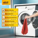 HOMEXCEL Red Shop Towels 100 Pack, Reusable Microfiber Cleaning Cloth Bulk, Multipurpose Microfiber Towels for Car, House and Kitchen, Highly Absorbent Cleaning Rags 11.5 x 11.5 inch - Image 3