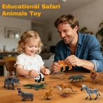 BOLZRA Safari Animals Figures Toys, Realistic Wild Zoo Animal Figurines, Plastic African Jungle Animals Playset for Kids Toddlers, 21Pcs Birthday Gifts Christmas Stocking Stuffers - Image 3